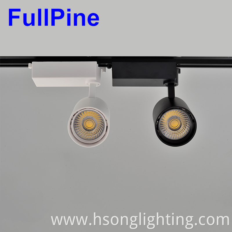 Die-casting Aluminium COB 30W Led dimmable track light for store